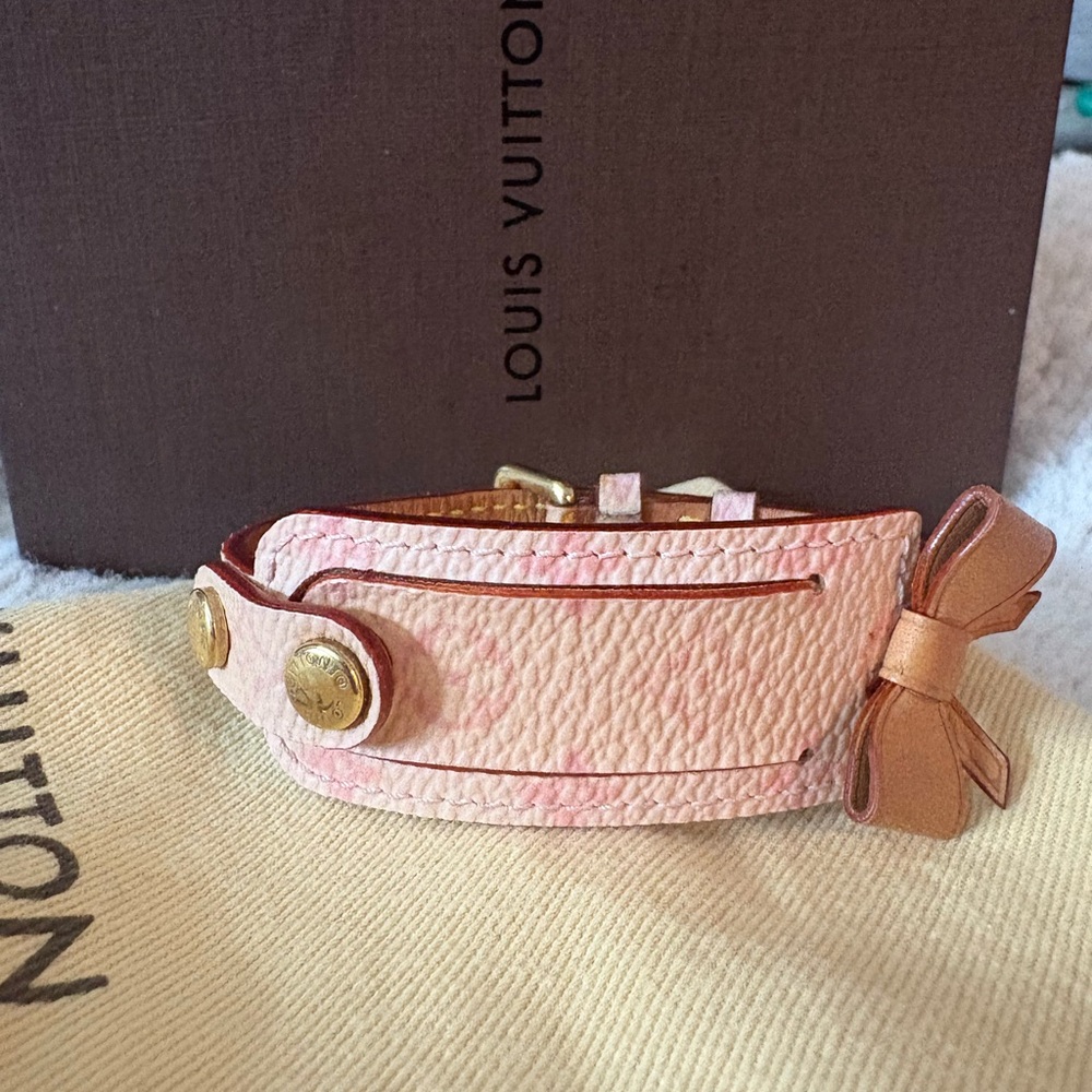 Louis Vuitton Pink Leather Murakami Wish Bracelet